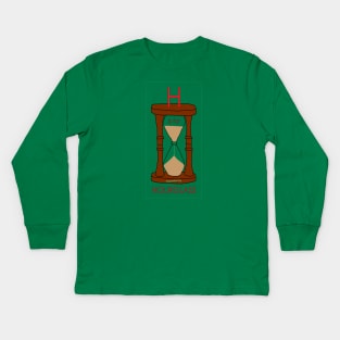 H is for HOURGLASS Kids Long Sleeve T-Shirt